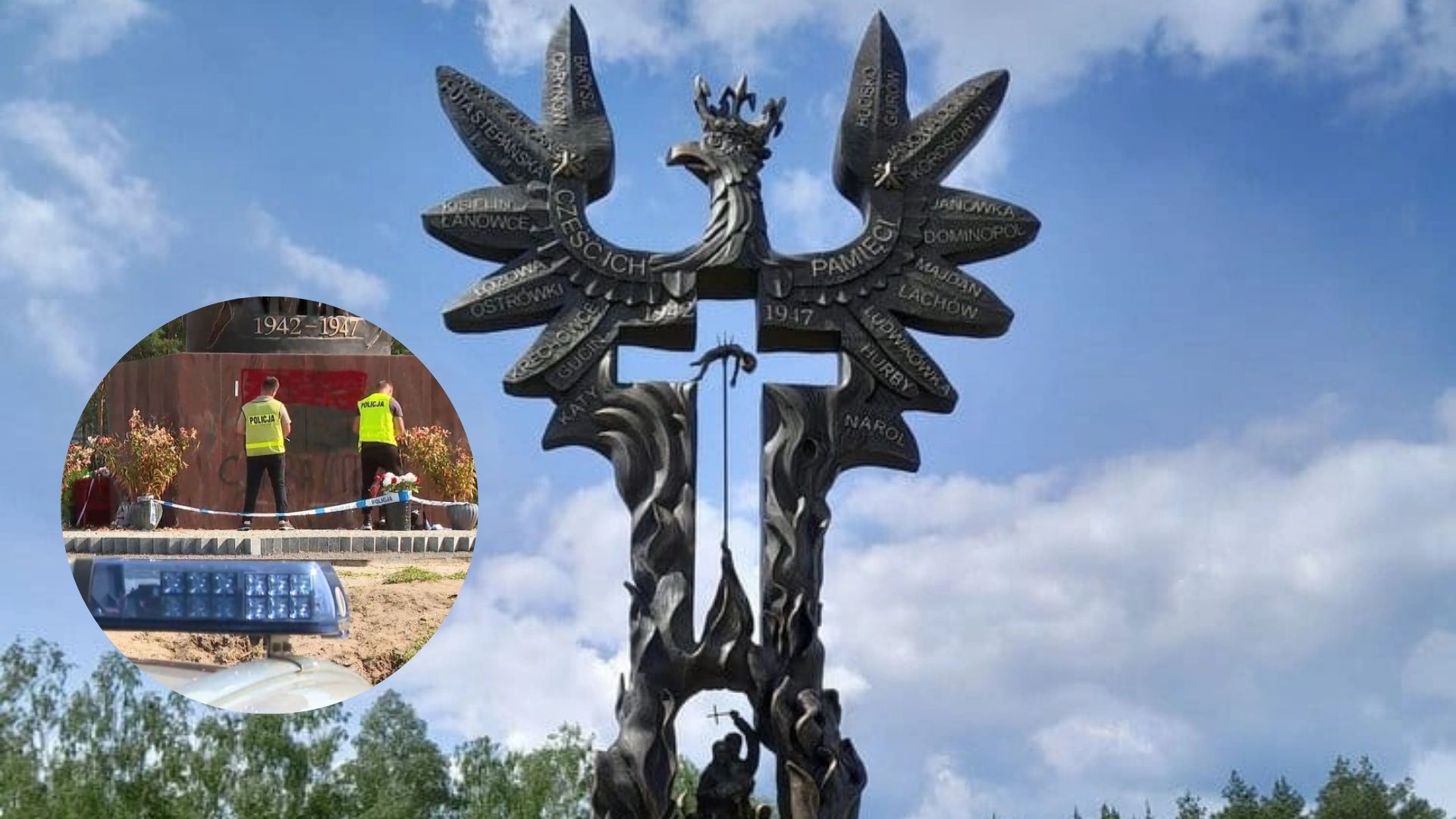 Pomnik „Rzeź Wołyńska” zdewastowany. Policja szuka sprawców